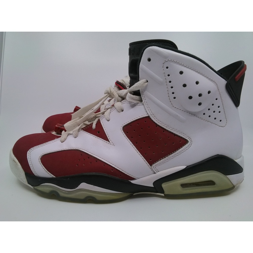 Jordan 6 Retro Carmine 2014 White Red Black 384664-160 Mens 10.5